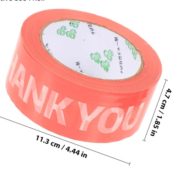 Thank You Packaging Tape for Parcel Wrapping and Shipping 11.38 Feet-1 Roll - Picture 3 of 9